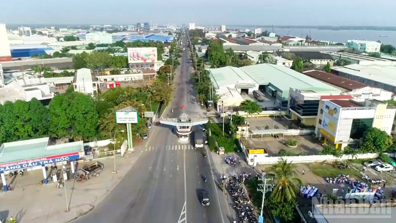 Khu Công nghiệp Trà Nóc, thành phố Cần Thơ nhìn từ trên cao.
