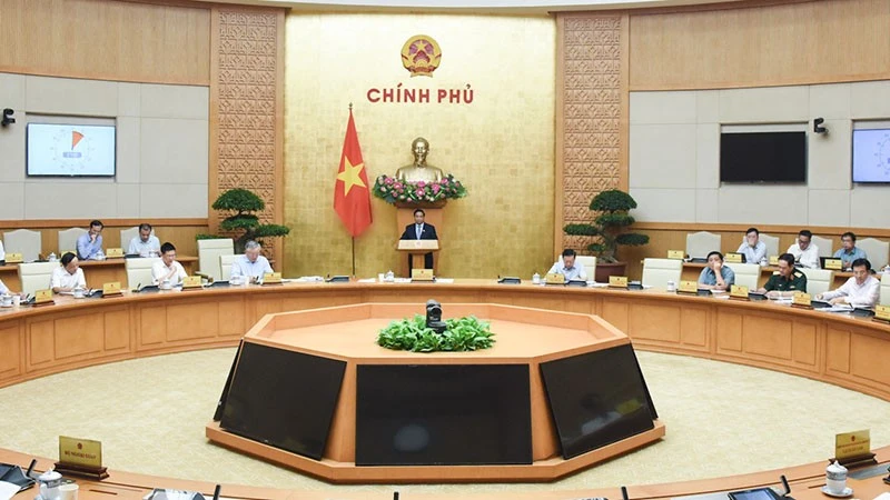 Phiên họp Chính phủ thường kỳ tháng 4/2025. (Ảnh TRẦN HẢI)
