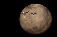 Tàu vũ trụ của Nasa đang tiến vào quỹ đạo Sao Hỏa. Ảnh công bố tháng 9/2024. (Ảnh: Tân hoa xã)