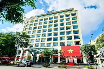 Trụ sở Trung tâm Thông tấn Quốc gia - Một địa chỉ đẹp trong lòng Thủ đô Hà Nội. (Ảnh: Trần Tiến Duẩn/TTXVN)