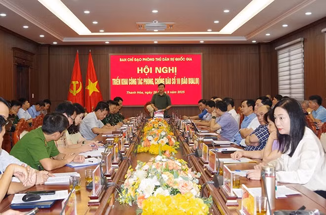 Quang cảnh cuộc họp tại điểm cầu tại Thanh Hóa.