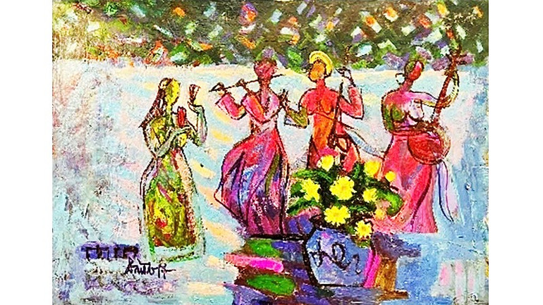 “Tình xuân”, Acrylic, 70x50cm. 143.jpg