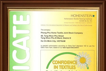 Chứng nhận OEKO-TEX® Standard 100: Đây là chứng chỉ uy tín nhất thế giới về an toàn sinh thái dệt may. Nó xác nhận sản phẩm không chứa các chất độc hại gây nguy hiểm cho sức khỏe con người.