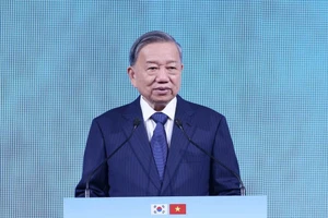 Tổng Bí thư Tô Lâm phát biểu tại Diễn đàn kinh tế Việt Nam-Hàn Quốc. (Ảnh: TTXVN)