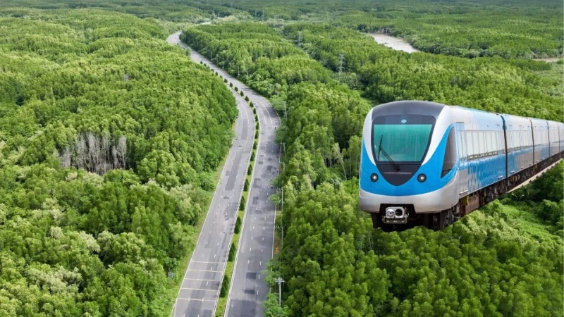 Thành phố đề ra mục tiêu hoàn thành bàn giao mặt bằng Dự án tuyến đường sắt tốc độ cao Bến Thành-Cần Giờ trong tháng 10/2026, tạo điều kiện khởi công và đưa dự án vào khai thác năm 2028. (Ảnh: VÕ LÊ)