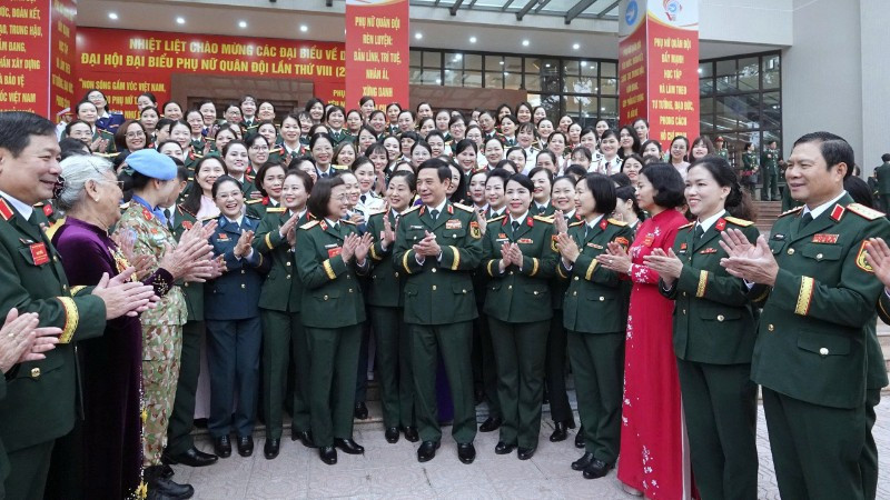 Đại tướng Phan Văn Giang và các đại biểu dự Đại hội. 