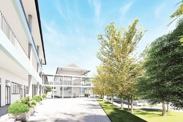 Trường mầm non Sóc Hà khang trang, hiện đại ở vùng đất “địa chỉ đỏ” cách mạng.