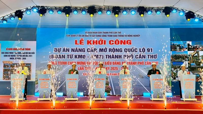Lễ khởi công dự án nâng cấp, mở rộng quốc lộ 91 thành phố Cần Thơ.
