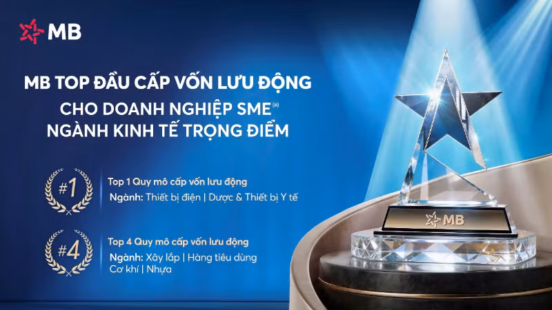 Ngân hàng top đầu Quy mô dư nợ cho vay ngắn hạn đối với doanh nghiệp SME thuộc ngành kinh tế trọng điểm