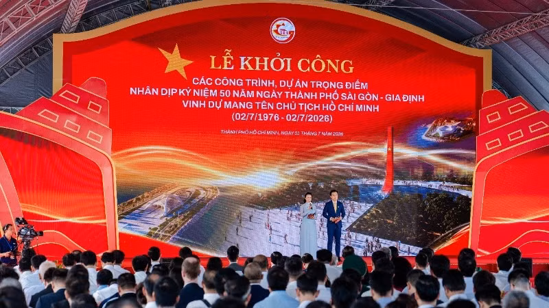 Lễ khởi công các công trình, dự án trọng điểm chào mừng kỷ niệm 50 năm Ngày thành phố Sài Gòn-Gia Định vinh dự mang tên Chủ tịch Hồ Chí Minh (2/7/1976-2/7/2026).