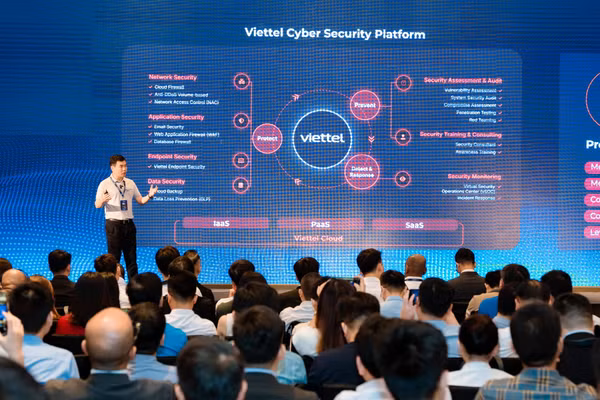 Giới thiệu các giải pháp bảo vệ hệ thống, giám sát và ứng phó sự cố trên nền tảng an ninh mạng. Ảnh: Viettel IDC