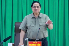 Thủ tướng Chính phủ Phạm Minh Chính phát biểu ý kiến chỉ đạo tại buổi làm việc. (Ảnh: Dương Giang/TTXVN)