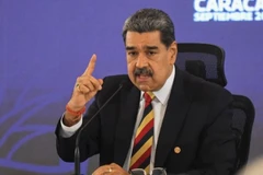 Tổng thống Venezuela Nicolas Maduro phát biểu tại cuộc họp báo ở Caracas. (Nguồn: THX/TTXVN)