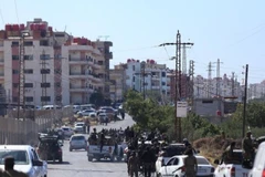 Lực lượng an ninh Syria tiến vào thành phố Sweida ở miền nam nước này. (Ảnh: THX/TTXVN)