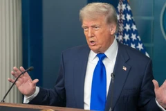 Tổng thống Mỹ Donald Trump phát biểu tại Nhà Trắng. (Ảnh: THX/TTXVN)