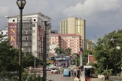 Phía Campuchia được chụp từ trạm kiểm soát biên giới Ban Pakkad ở quận Khlong Yai, tỉnh Chanthaburi, Thái Lan, ngày 16/6/2025. (Ảnh tư liệu: THX/TTXVN)