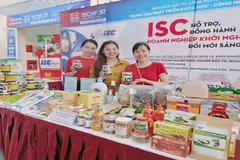 Hoạt động trưng bày, giới thiệu sản phẩm khoa học, công nghệ của Hải Phòng nhằm hỗ trợ doanh nghiệp khởi nghiệp. (Ảnh: HÀ LINH)
