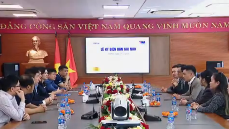 Toàn cảnh lễ ký kết hợp tác chiến lược giữa VNA Media và GOADS Media.