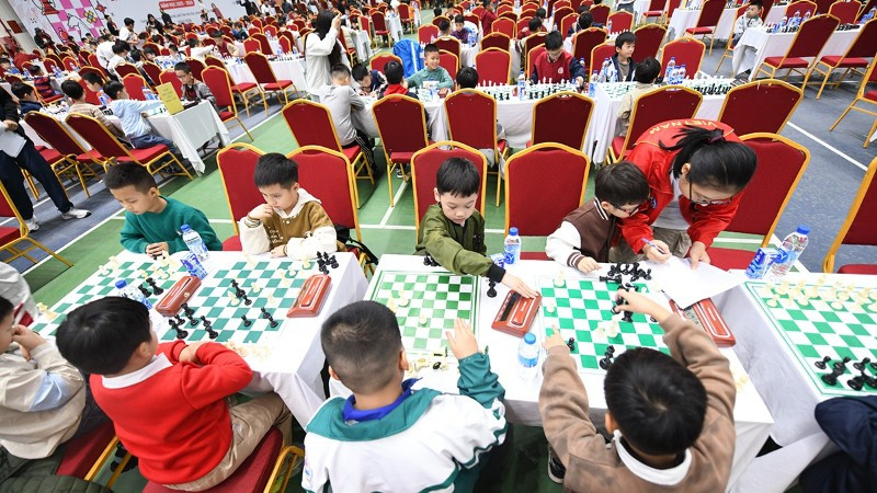 Giải Cờ vua học sinh Báo Thiếu niên Tiền phong và Nhi đồng toàn quốc năm học 2025-2026 thu hút hơn 1.600 vận động viên nhí tham dự. (Ảnh: Báo Thiếu niên Tiền phong và Nhi đồng)