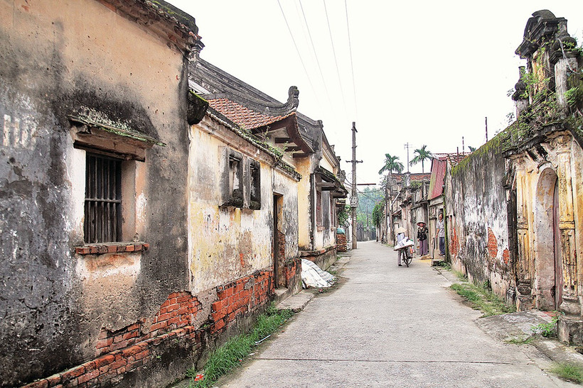 Nét đẹp bình dị của kiến trúc nhà ở nông thôn nơi Làng Cựu (ngoại thành Hà Nội). (Ảnh: KHIẾU MINH)