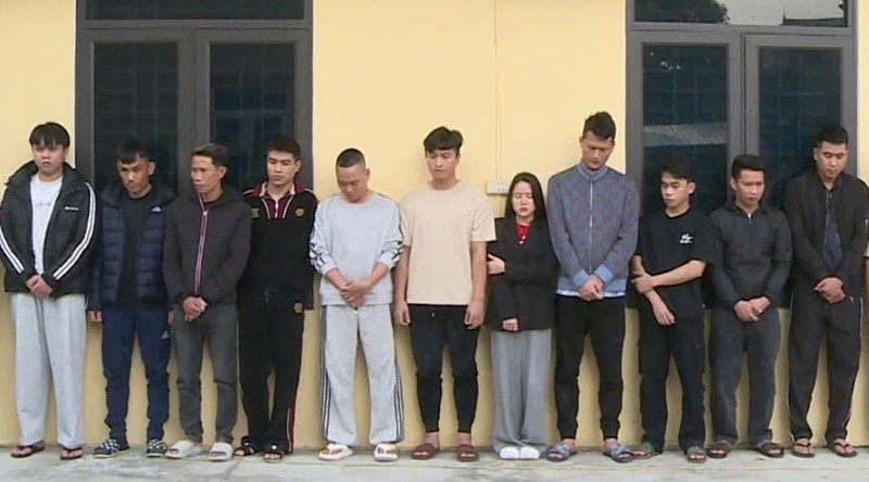 Các đối tượng trong đường dây lừa đảo, chiếm đoạt tài sản.