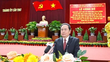 Chủ tịch Quốc hội Trần Thanh Mẫn phát biểu tại buổi lễ.