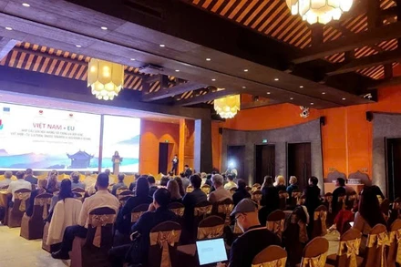 Quang cảnh hội nghị Ngày Việt Nam-EU tại Yên Tử (Quảng Ninh).