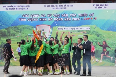 Đội bóng đá nữ Lâm Thượng (Lào Cai) vô địch Giải Bóng đá nữ các dân tộc thiểu số tỉnh Quảng Ninh mở rộng năm 2025 - Cúp VTV5. 