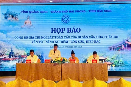 Họp báo công bố giá trị nổi bật toàn cầu của Di sản văn hóa thế giới Yên Tử-Vĩnh Nghiêm-Côn Sơn, Kiếp Bạc.