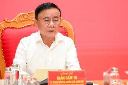 Đồng chí Trần Cẩm Tú, Ủy viên Bộ Chính trị, Thường trực Ban Bí thư. (Ảnh: ĐĂNG KHOA)