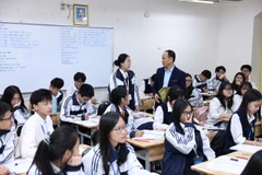 Giáo viên trong giờ lên lớp tại Trường trung học phổ thông Việt Đức (Hà Nội). (Ảnh: ĐẠI THẮNG)