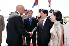 Chủ tịch nước Lương Cường đến Cairo, bắt đầu thăm cấp Nhà nước Cộng hòa Arab Ai Cập. (Ảnh: Xuân Kỳ)