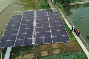 Hệ thống điện mặt trời của người dân xã Bát Xát, tỉnh Lào Cai.