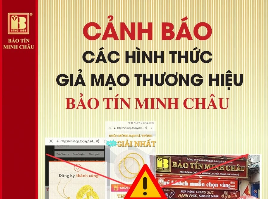 Các thương hiệu vàng bạc cảnh báo tình trạng lừa đảo qua Facebook tích xanh giả.