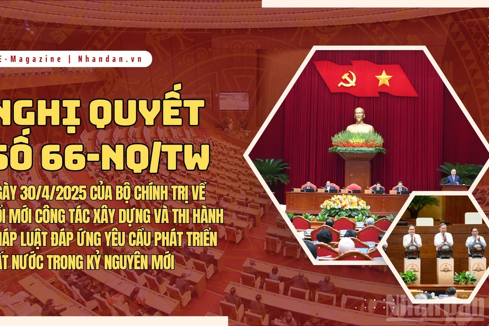 Nghị quyết số 66-NQ/TW ngày 30/4/2025 của Bộ Chính trị về đổi mới công tác xây dựng và thi hành pháp luật đáp ứng yêu cầu phát triển đất nước trong kỷ nguyên mới