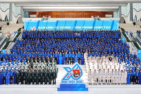 Đại hội Đoàn XIII xác lập mục tiêu, nhiệm vụ và giải pháp công tác Đoàn trong nhiệm kỳ mới, trong đó đặc biệt chú trọng nâng cao chất lượng nguồn nhân lực trẻ. Ảnh Thành Đạt