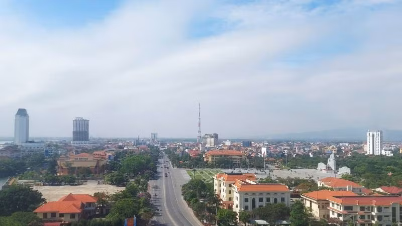 Một góc trung tâm phường Đồng Hới, tỉnh Quảng Trị.