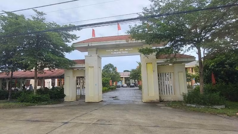 Trụ sở xã Quảng Trung, thị xã Ba Đồn sẽ trở thành trụ sở xã Nam Ba Đồn, tỉnh Quảng Trị từ ngày 1/7. 