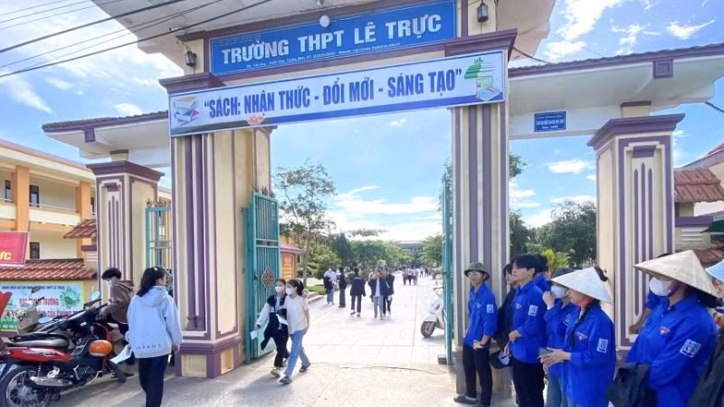 Điểm thi Trường trung học phổ thông Lê Trực trong kỳ thi tốt nghiệp trung học phổ thông 2026. (Ảnh: TH)