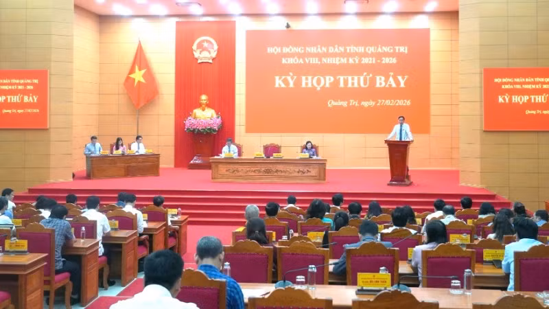 Quang cảnh kỳ họp thứ 7 Hội đồng nhân dân tỉnh Quảng Trị.