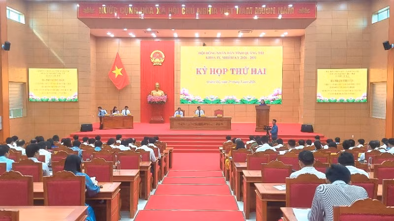 Quang cảnh kỳ họp thứ 2, Hội đồng nhân dân tỉnh Quảng Trị khóa IX, nhiệm kỳ 2026-2031. (Ảnh: HG)