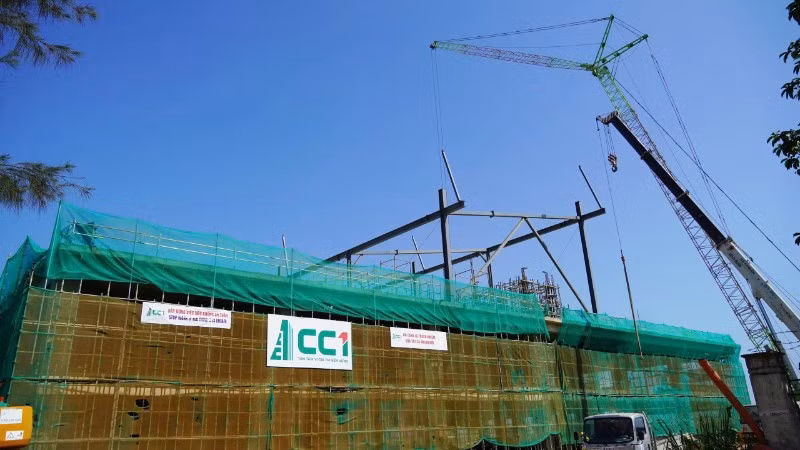 Thi công Nhà ga T2-Cảng hàng không Đồng Hới.