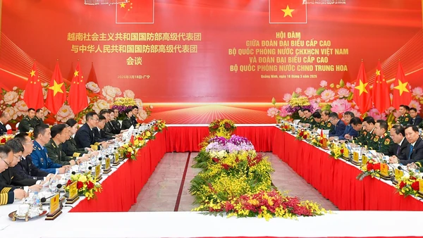 Quang cảnh hội đàm.