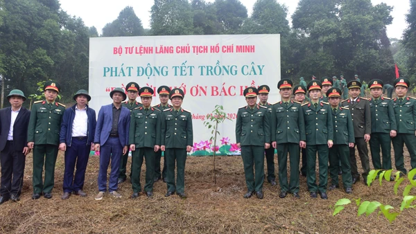 Các đại biểu tại Lễ phát động Tết trồng cây.