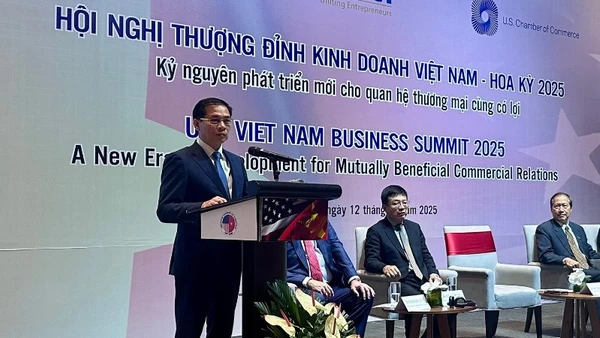 Phó Thủ tướng Chính phủ Bùi Thanh Sơn dự và phát biểu chỉ đạo tại Hội nghị Thượng đỉnh Kinh doanh Việt Nam-Hoa Kỳ lần thứ 8.