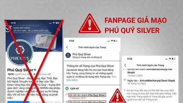 Trang giả mạo với lịch sử tên trang bị thay đổi và vị trí đăng nhập tài khoản từ trong nước và nước ngoài.