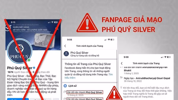 Trang giả mạo với lịch sử tên trang bị thay đổi và vị trí đăng nhập tài khoản từ trong nước và nước ngoài.