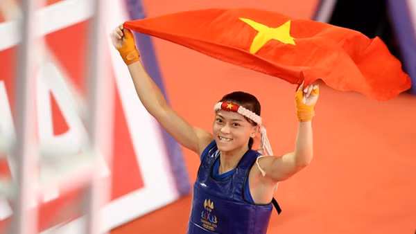 Niềm vui khi giành HCV SEA Games 32-2023 tại Campuchia. Ảnh | ĐD