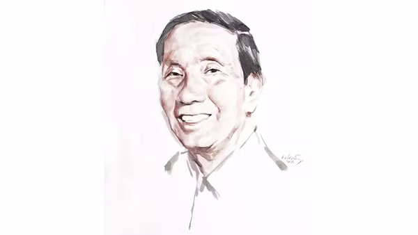 Ký họa chân dung nhạc sĩ Phạm Tuyên của họa sĩ Đỗ Hoàng Tường.