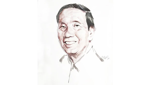 Ký họa chân dung nhạc sĩ Phạm Tuyên của họa sĩ Đỗ Hoàng Tường.